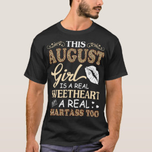 Camiseta Essa garota de agosto é uma doce de verdade e inte