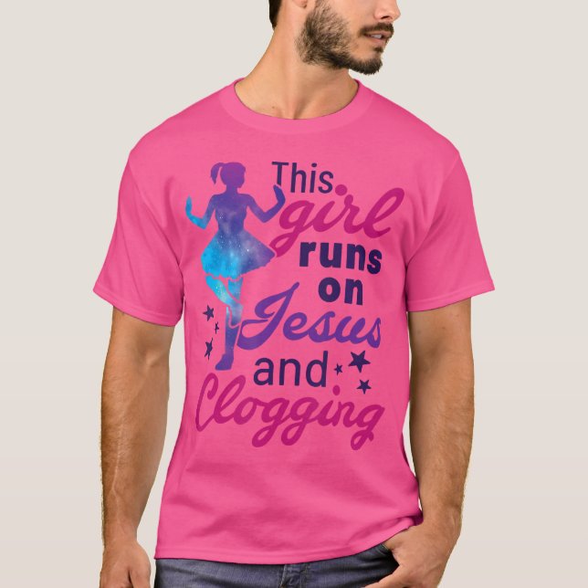 Camiseta Essa Garota Funciona Com Jesus E Clogs Fo (Frente)