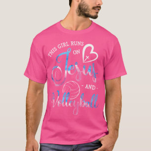 Camiseta Essa Garota Funciona Com Jesus E Jogador De Voleib