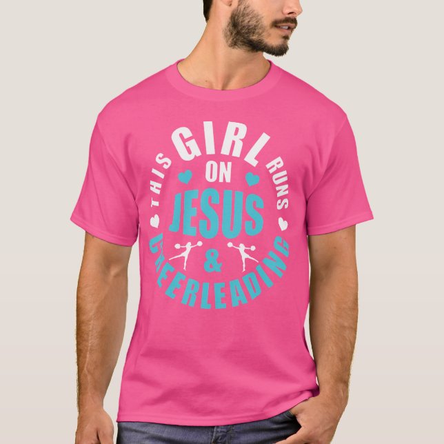 Camiseta Essa Garota Funciona Com Jesus E Meninas De Caça-V (Frente)