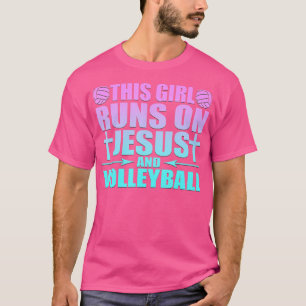 Camiseta Essa Garota Funciona Com Jesus E Novidade De Volei