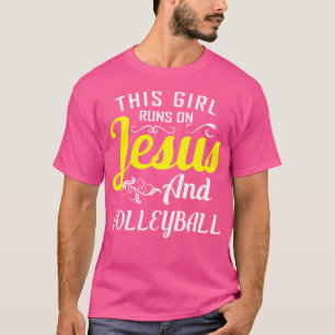 Camiseta Essa Garota Funciona Com Jesus E Voleibol