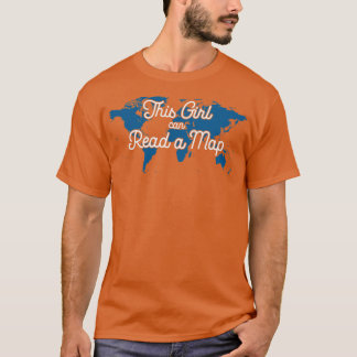 Camiseta Essa garota pode ler um mapa para garotas fortes q