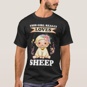 Camiseta essa garota realmente ama ovelhas