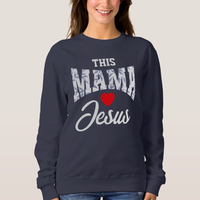 Camiseta ESSA MAMA ADORA JESUS Toile Chinoiserie Christian (Frente)