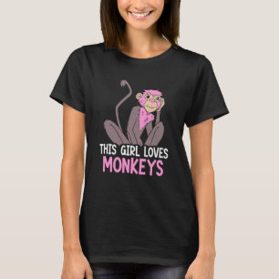 Camiseta Essa Menina Adora Macacos Dizendo Macaco