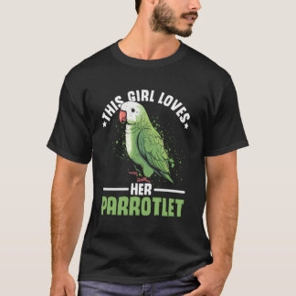 Camiseta Essa Menina Ama O Parrotlet Proprietário De Pássar