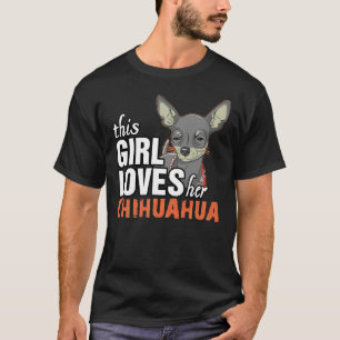 Camiseta Essa Menina Ama O Relógio Da cozinha Chihuahua