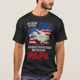 Camiseta Essa Menina Que Roubou Meu Coração Me Chama De Pap