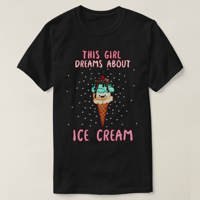 Camiseta Essa Menina Sonha Com O Sorvete (Frente do Design)