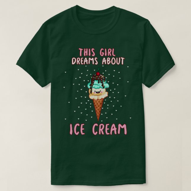 Camiseta Essa Menina Sonha Com O Sorvete (Frente do Design)