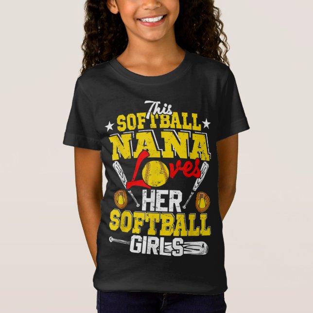 Camiseta Essa Nana De Softball Ama A Matchi De Subolinha (Frente)