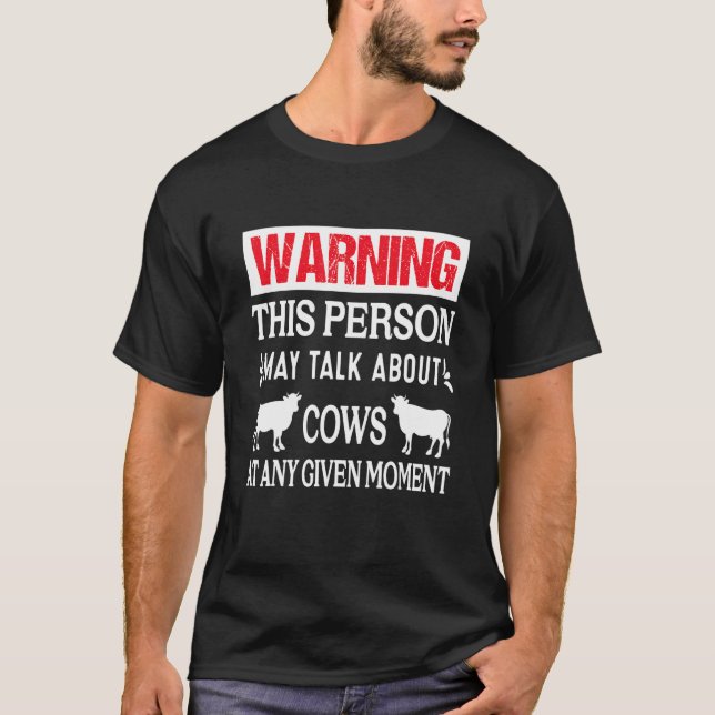 Camiseta Essa Pessoa Pode Falar Sobre Vacas A Qualquer Mome (Frente)