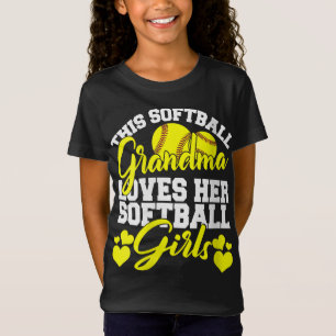 Camiseta Essa Vovó Softball ama Suas Garotas Softball Sof