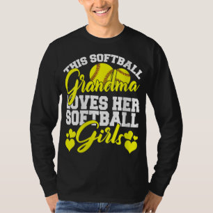 Camiseta Essa Vovó Softball ama Suas Garotas Softball Sof