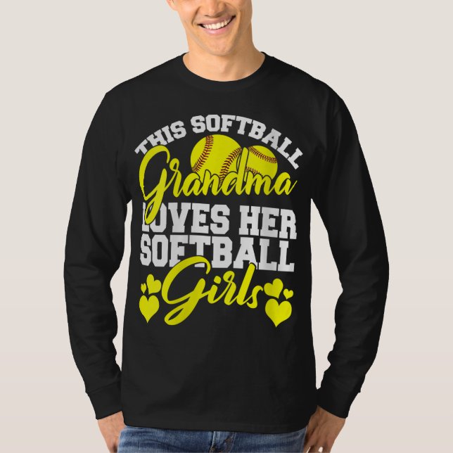 Camiseta Essa Vovó Softball ama Suas Garotas Softball Sof (Frente)