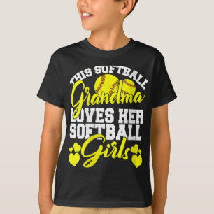 Camiseta Essa Vovó Softball ama Suas Garotas Softball Sof