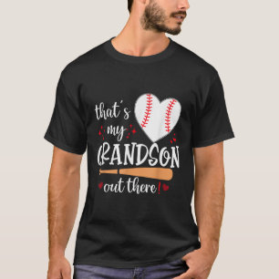 Camiseta Esse É Meu Avô Lá Fora Da Avó De Beisebol.