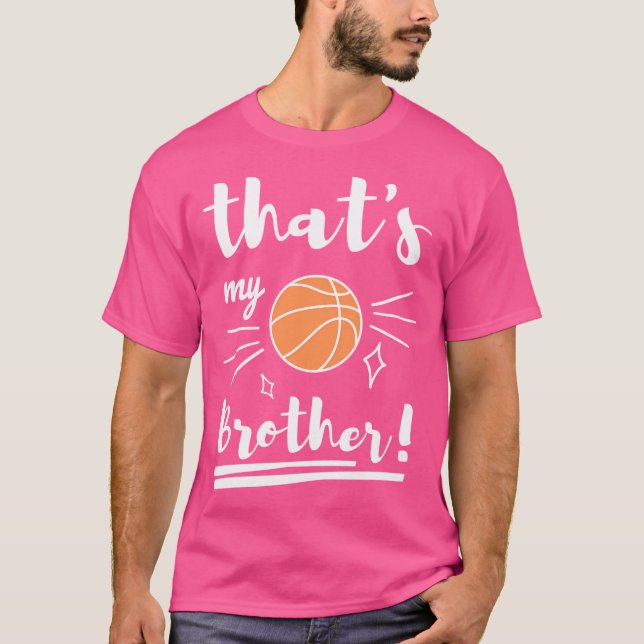 Camiseta Esse é meu irmão de basquete de basquete, irmão Ba (Frente)