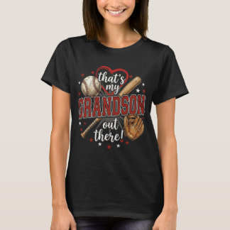 Camiseta Esse é Meu Neto Lá Fora Avó de Beisebol