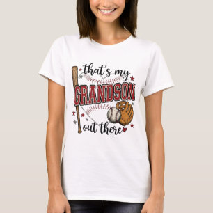 Camiseta Esse é Meu Neto Lá Fora Avó de Beisebol