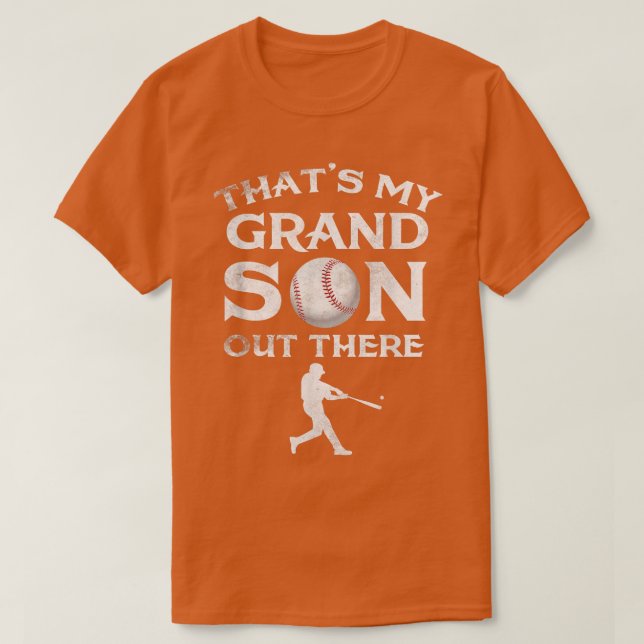 Camiseta Esse é meu neto lá fora, Baseball Papa Tee Mi (Frente do Design)