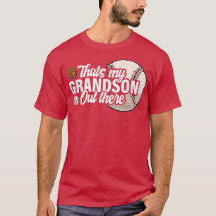 Camiseta Esse é meu neto lá fora, vovô de beisebol.