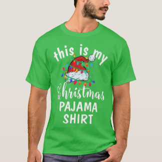 Camiseta Esse É Meu Pijama De Natal Luzes De Natal Festa Di