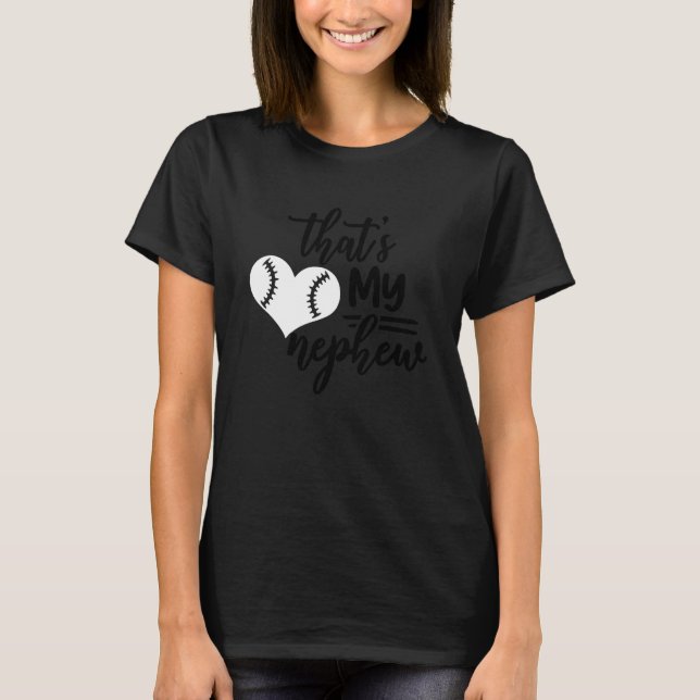 Camiseta Esse é meu sobrinho lá fora, beisebol 1 (Frente)