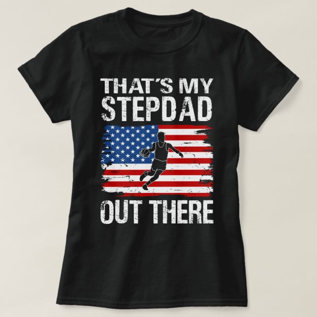Camiseta Esse é o meu STEPDAD no basquete (Frente do Design)