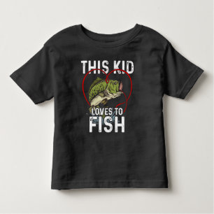 Camiseta Esse garoto adora pescar crianças pescando pescado