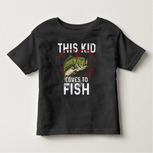 Camiseta Esse garoto adora pescar crianças pescando pescado