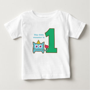 Camiseta Esse monstrinho está fazendo um ano, primeiro aniv