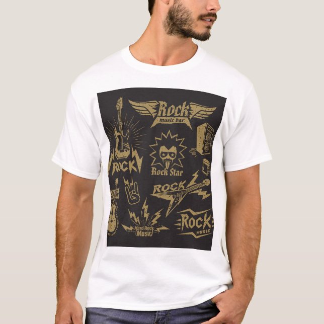 Camiseta Essência da música rock endêmica (Frente)