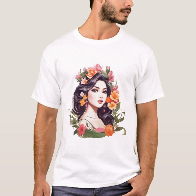 Camiseta Essência Feminina Floral (Frente)