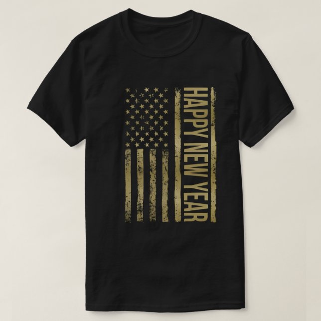 Camiseta Essencial de Ano Novo (Frente do Design)