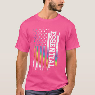 Camiseta Essencial, os Estados Unidos afligiram o arco-íris