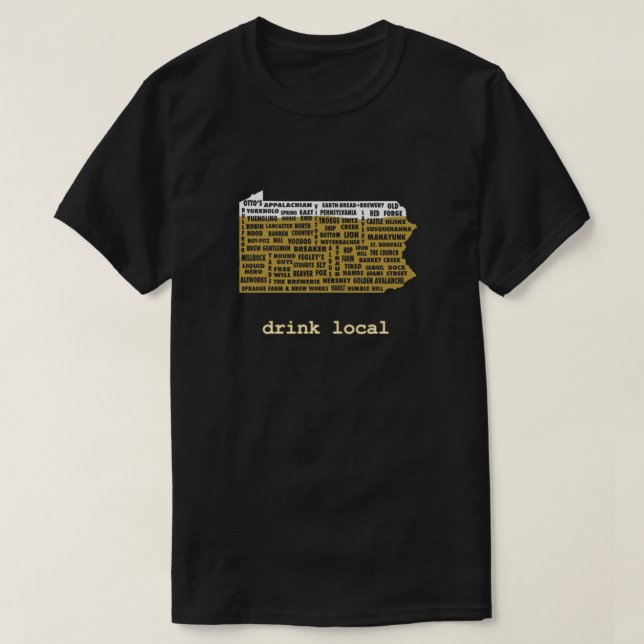 Camiseta Essencial para Beber Local (PA) (Frente do Design)