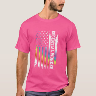 Camiseta Essencial trabalhador nos Estados Unidos afligiu o