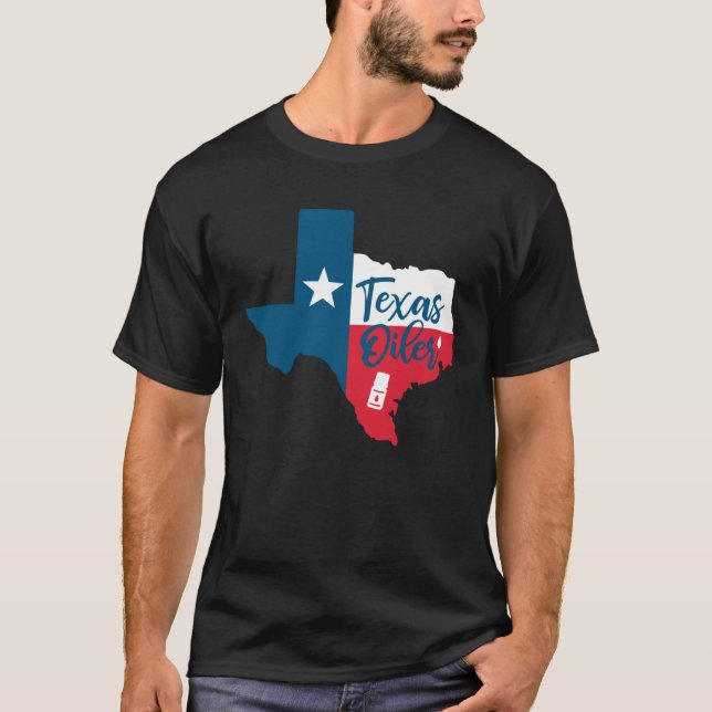 Camiseta Essential Oils Texas Flag Oiler Quote Saying (Frente)