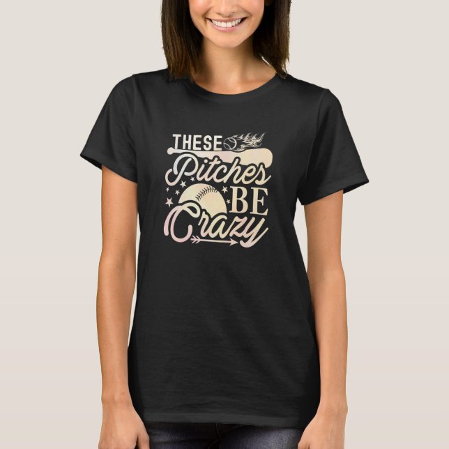 Camiseta esses aros são loucos Summer Softball Baseball (Frente)