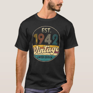 Camiseta Est 1942 Vintage 1942 Bday de 80 de 80 Anos