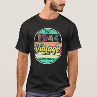 Camiseta Est 1944 Edição Limitada Vintage 1944 78º Aniversá