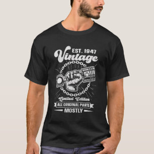 Camiseta Est 1947 Vintage Todas As Peças Originais Da Carro