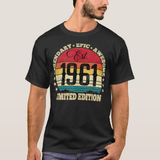 Camiseta Est 1961 Limited Edition 60th Birthday Cute Vinta