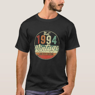 Camiseta Est 1994 Vintage aniversário de 30 anos 30 Anos
