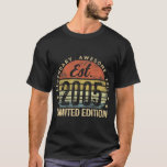 Camiseta Est 2005 Limited Edition 18th Birthday Gifts 18 Ye<br><div class="desc">Est 2005 Limited Edition 18th Birthday Gifts 18 Year Old</div>