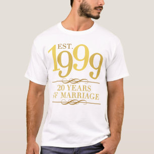 Camiseta Est. Aniversário de Casamento de 20 de 1999
