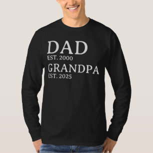 Camiseta Est Personalizado. Personalizado do Vovô Pai Anos