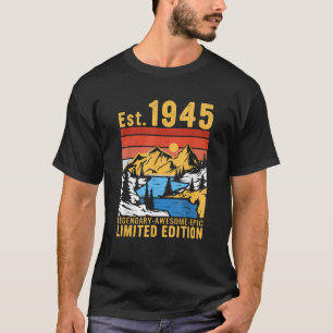 Camiseta Est Vintage 1945 Limited Edition 80 Birthday 80